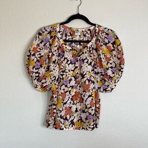 Bila-77 Pavia floral bohemian shirt sleeve blouse XS and Small NWT